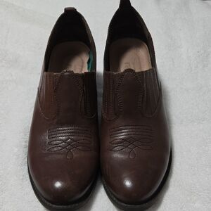 UMBERTO RAFFINI "Kacy" Brown Heeled Leather Bootie